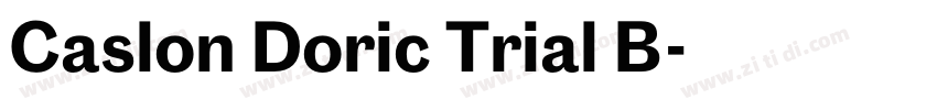 Caslon Doric Trial B字体转换
